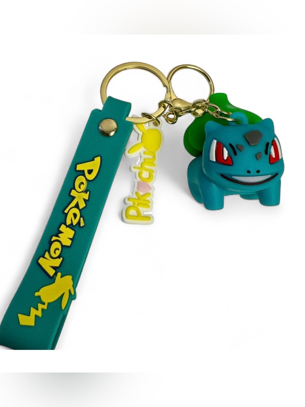 Bulbasaur Keychain with Teal Strap